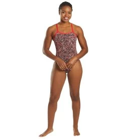 Nike Women's HydraStrong Pixel Party Crossback One Piece Swimsuit -Swimming Equipment 5677840629928 universityred 4a