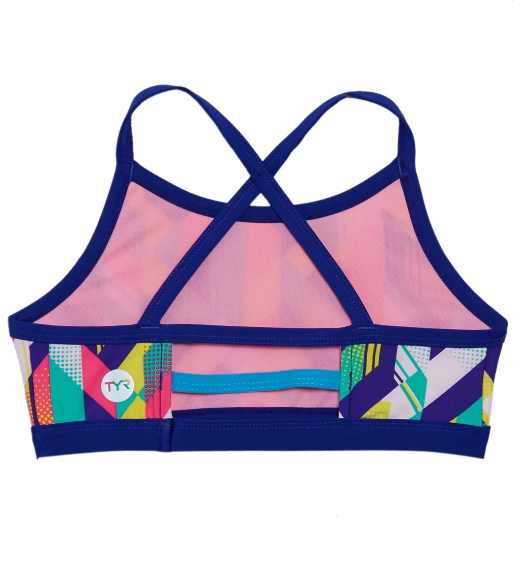 TYR Girls' Paint Party Trinity Bikini Top (Big Kid) 2 TYR Girls' Paint Party Trinity Bikini Top (Big Kid) - Image 2