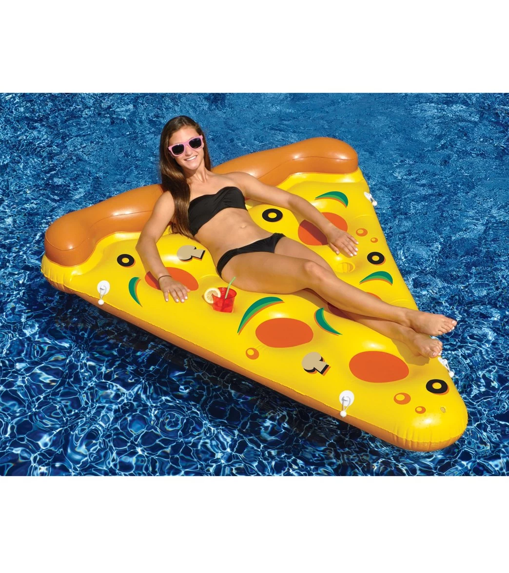 Swimline Inflatable Pool Pizza Slice Ride-On Pool Float 1 Swimline Inflatable Pool Pizza Slice Ride-On Pool Float