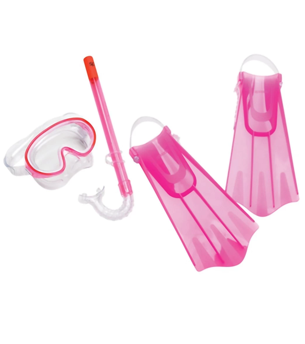 Speedo Kids Mask, Snorkel, And Fin Snorkeling Set 1 Speedo Kids Mask, Snorkel, And Fin Snorkeling Set