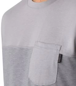 Prana Men's Milo Short Sleeve Tee -Swimming Equipment 5702770262184 grey 3a