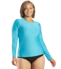 Women's Plus Size L/S UPF 50+ Comfort Fit Rashguard