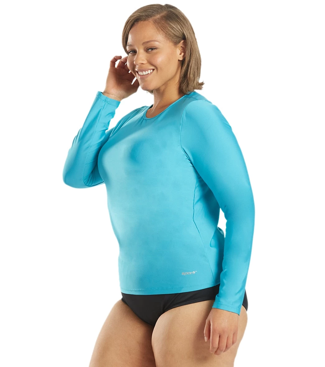 Women's Plus Size L/S UPF 50+ Comfort Fit Rashguard 5 Women's Plus Size L/S UPF 50+ Comfort Fit Rashguard - Image 5