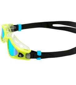 AQUASPHERE Kaiman Titanium Mirrored Lens Goggle -Swimming Equipment 6215490404520 bluemirroredlensyellowtranslucent 3a