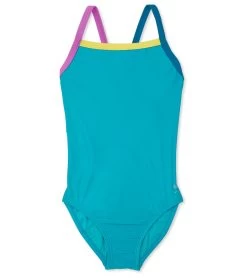 Speedo Girls' Solid Propel Back One Piece Swimsuit (Big Kid)