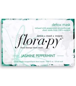 Detox Aromatherapy Sheet Mask 5 Count, Jasmine Peppermint