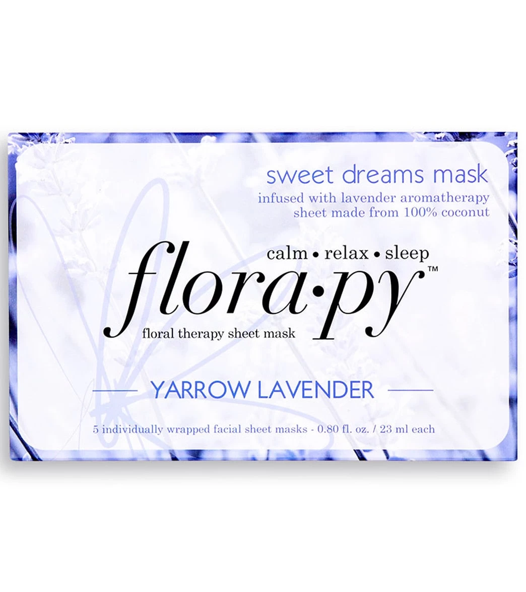 Sweet Dreams Aromatherapy Sheet Mask 5 Count, Yarrow Lavender 1 Sweet Dreams Aromatherapy Sheet Mask 5 Count, Yarrow Lavender