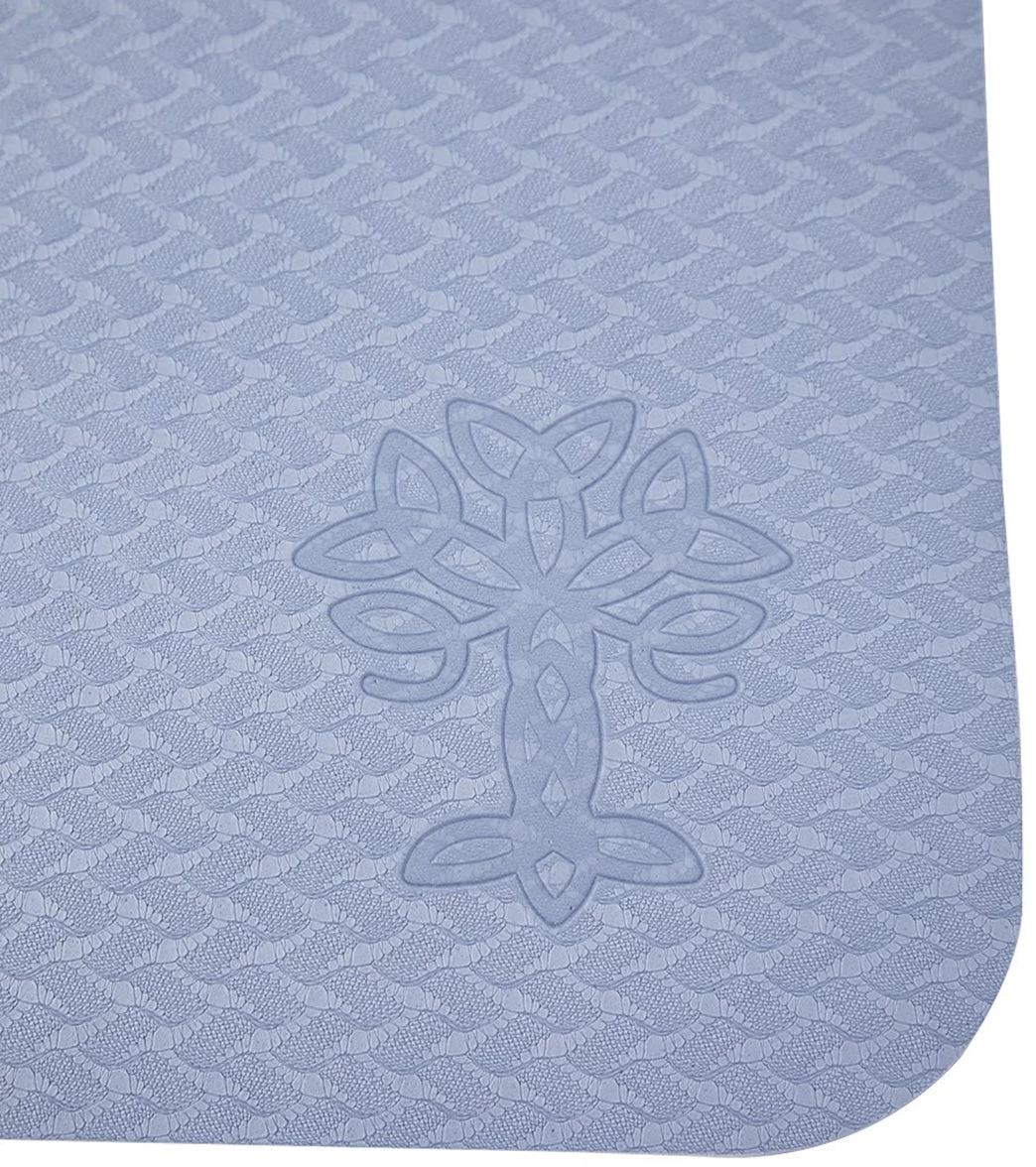 Eco-Friendly TPE Yoga Mat, Blue 2 Eco-Friendly TPE Yoga Mat, Blue - Image 2