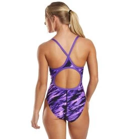 TYR Women's Vitric Diamondfit One Piece Swimsuit 7 TYR Women's Vitric Diamondfit One Piece Swimsuit -Swimming Equipment 6663778828456 purple 3a