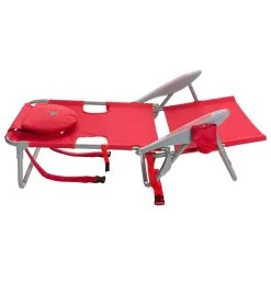 Face Down Beach Chair W/ Backpack Straps -Swimming Equipment 6716806398120 red 3a