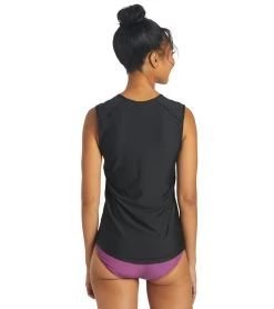 Women's Sleeveless UPF 50+ Rashguard -Swimming Equipment 6726456836264 black 3a