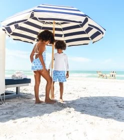 Girls' French Riviera X Back Tie One Piece Swimsuit (Little Kid, Big Kid) -Swimming Equipment 6747574141096 blue 4a