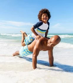 Boys' Lemon Slice Volley Swim Trunk (Toddler, Little Kid, Big Kid) -Swimming Equipment 6747574829224 blue 3a