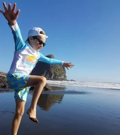 Boys' Lemon Slice Volley Swim Trunk (Toddler, Little Kid, Big Kid) -Swimming Equipment 6747574829224 blue 4a