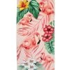 Dohler Flamingos & Flowers Ii Beach Towel 30”X 60”