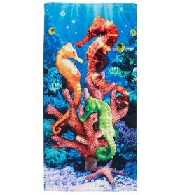 Dohler Seahorses Reef Beach Towel 30”X 60”