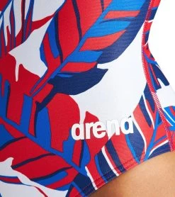 Arena Women's Tropicals Light Drop Back One Piece Swimsuit -Swimming Equipment 6813959258280 navyredmulti 4a