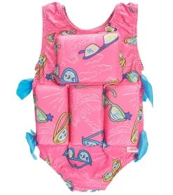 Girl's Pink Sun Glasses Flotation Swimsuit