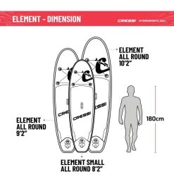 CRESSI Element Small All Around 8’2’’ Inflatable SUP Set 19 CRESSI Element Small All Around 8’2’’ Inflatable SUP Set -Swimming Equipment 6856348795048 whiteaqua 7a