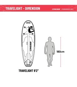 CRESSI Travelight Foldable 9’2’’ Inflatable SUP Set 23 CRESSI Travelight Foldable 9’2’’ Inflatable SUP Set -Swimming Equipment 6856349581480 whiteblue 9a