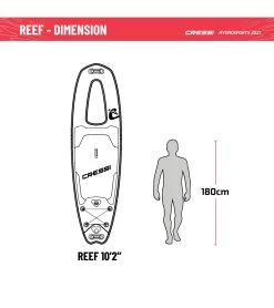 CRESSI Reef Window 10’2’’ Inflatable SUP Set -Swimming Equipment 6856349974696 bluewhite 7a