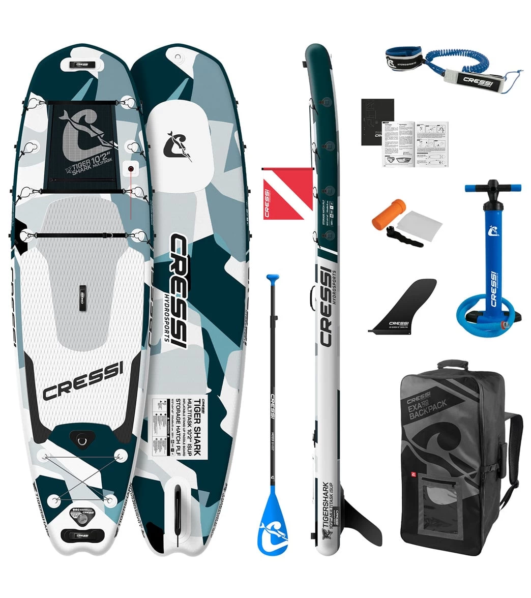 CRESSI Tiger Shark Multitask 10’2’’ Inflatable SUP Set 1 CRESSI Tiger Shark Multitask 10’2’’ Inflatable SUP Set