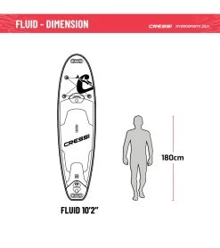 CRESSI Fluid All Round Dc 10'2'' Inflatable SUP Set 23 CRESSI Fluid All Round Dc 10'2'' Inflatable SUP Set -Swimming Equipment 6856351121576 bluewhite 9a