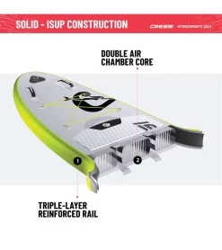 CRESSI Solid Tandem Dc 12'2'' Inflatable SUP -Swimming Equipment 6856351613096 grey 13a