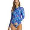 Women's Royal Palm Rash Guard