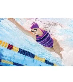 Deep Wide Strap One Piece Swimsuit -Swimming Equipment 6940424569000 purple 6a