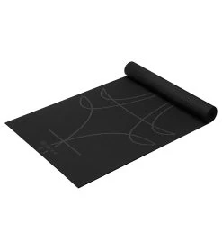 Gaiam 6mm Alignment Yoga Mat -Swimming Equipment 7009128317096 black 3a
