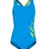 Nike Girls' Script Logo Crossback One Piece Swimsuit (Big Kid)