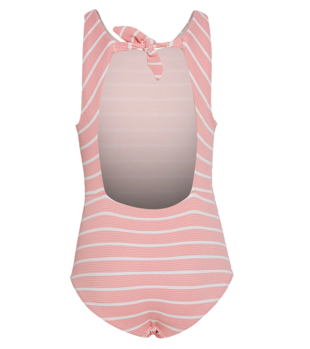 Girls' Atmospheric Stripe High Neck Once Piece Bikini Set (Big Kid) 2 Girls' Atmospheric Stripe High Neck Once Piece Bikini Set (Big Kid) - Image 2