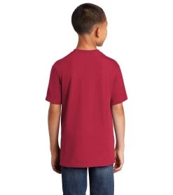 Youth Core Cotton Short Sleeve Tee -Swimming Equipment 7085072580776 red 3a