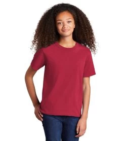 Youth Core Cotton Short Sleeve Tee -Swimming Equipment 7085072580776 red 4a