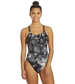 Nike Women's Hydrastrong Tie Dye Spiderback One Piece Swimsuit