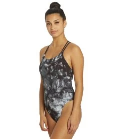 Nike Women's Hydrastrong Tie Dye Spiderback One Piece Swimsuit 9 Nike Women's Hydrastrong Tie Dye Spiderback One Piece Swimsuit -Swimming Equipment 7143578009768 black 5a