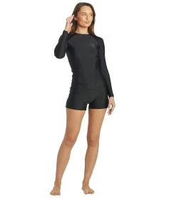 Women's Swami's Long Sleeve One Piece Swimsuit -Swimming Equipment 7178090479784 black 4a