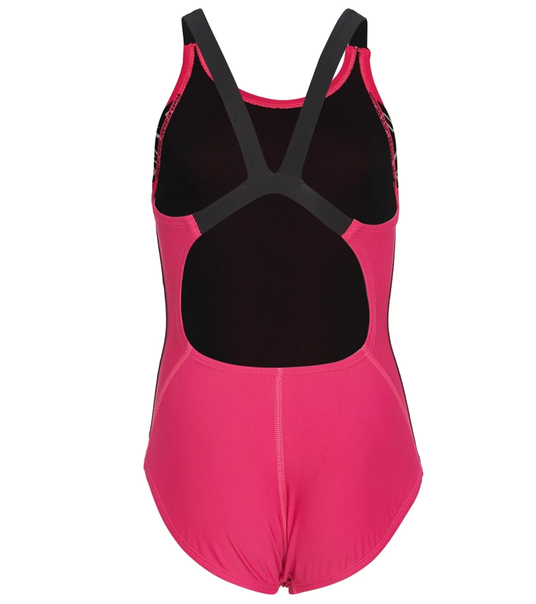 Nike Girls' Logo Tape Fastback One Piece Swimsuit (Big Kid) 2 Nike Girls' Logo Tape Fastback One Piece Swimsuit (Big Kid) - Image 2