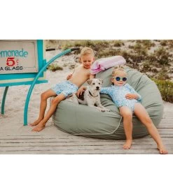 Boys' Aqua Bloom Volley Board Short (Toddler, Little Kid, Big Kid) -Swimming Equipment 7217016078504 blue 3a