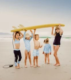 Boys' Aqua Bloom Volley Board Short (Toddler, Little Kid, Big Kid) -Swimming Equipment 7217016078504 blue 5a