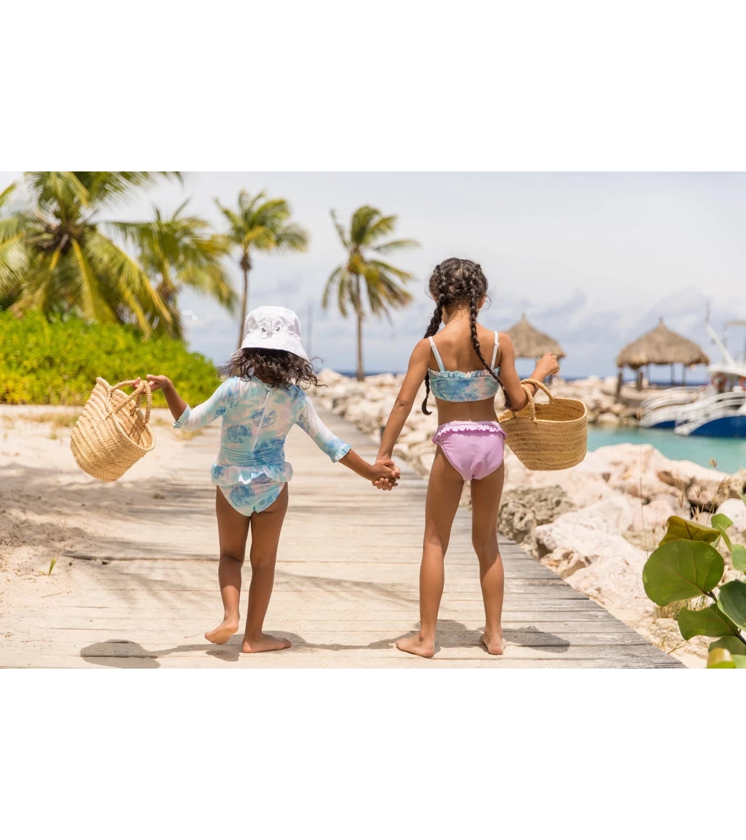 Girls' Sky Dye Frilled Bandeau Bikini Set (Toddler, Little Kid, Big Kid) 6 Girls' Sky Dye Frilled Bandeau Bikini Set (Toddler, Little Kid, Big Kid) - Image 6