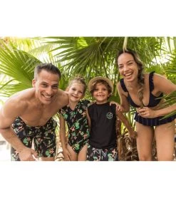 Men's Neon Rainforest Swim Trunks -Swimming Equipment 7217115988136 black 4a
