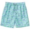 Men's Minty Shark Swim Trunks