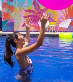 Sporti X Tyler Wallach Limited Edition Heart Face Tie Back One Piece Swimsuit 10 Sporti X Tyler Wallach Limited Edition Heart Face Tie Back One Piece Swimsuit -Swimming Equipment 7242999529640 white 3a