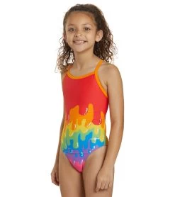 Sporti X Tyler Wallach Limited Edition Studio Drip Thin Strap One Piece Swimsuit Youth (22-28) -Swimming Equipment 7243000512680 multi 4a