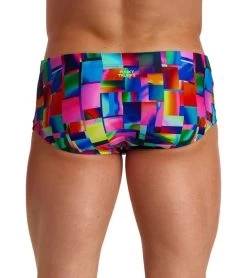 Funky Trunks Men's Patch Panels Classic Trunk Square Leg Swimsuit -Swimming Equipment 7244866486440 patchpanels 3a