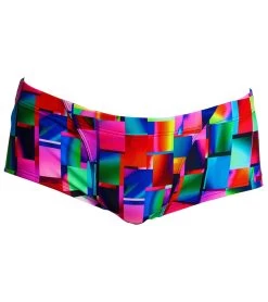 Funky Trunks Men's Patch Panels Classic Trunk Square Leg Swimsuit -Swimming Equipment 7244866486440 patchpanels 4a