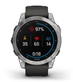 Garmin Fenix 7 Silver/Graphite Band 13 Garmin Fenix 7 Silver/Graphite Band -Swimming Equipment 7289505054888 silvergraphite 4a