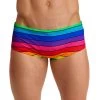 Funky Trunks Men's Rainbow Racer Sidewinder Trunk Square Leg Swimsuit